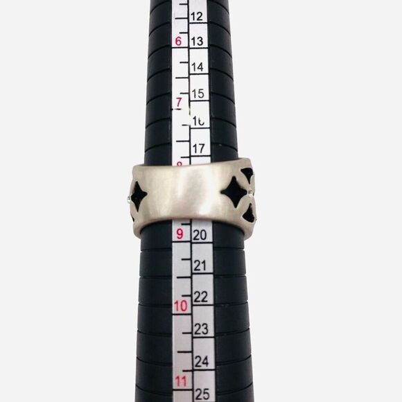 Premier Designs "Starry night" Banded Silver Ring Size 8 - Picture 4 of 7